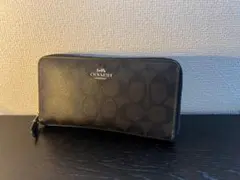 【美品】COACH 長財布 ダークブラウンレザー