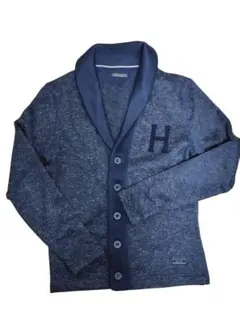 トミーヒルフィガー 洗える ニットカーディガン ユニセックス Ｍサイズ ネイビー