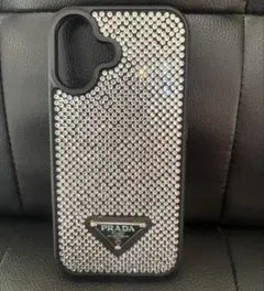 PRADA ストーン装飾 iPhone17ケース人気のシルバーiPhone17 - メルカリ