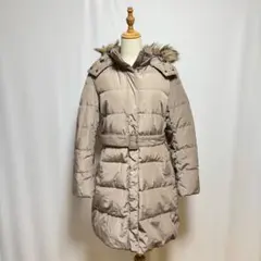ユニクロ ファー付きダウンコート XL 大きいサイズ