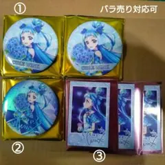 キュアウインク　キミプリ感謝祭　缶バッジ2種3点＆フォト風カード1種3枚　計6点