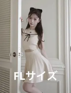 ダーリッチ ウエストオープンストリングニットミニワンピース FL