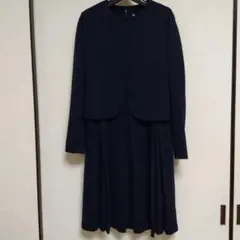 ☆*様 ユニクロ ★フォーマルワンピースセット スーツ160 紺 ネイビー ジャ