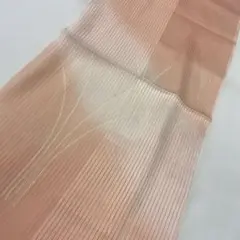 Ｙ6147 未使用品　絽　薄オレンジ　帯揚げ　6月〜8月使用　夏物　正絹