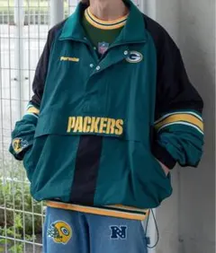 Perushu×NFL パッカーズ ナイロンブルゾン L - メルカリ