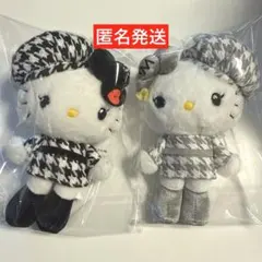サンリオ　モノクロガーリーふたごコーデ　ぬいぐるみ マスコット　キーホルダー