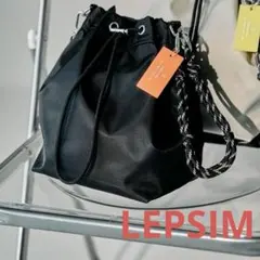 LEPSIM マルチWAYチャーム付きバッグ ショルダーバッグ　黒