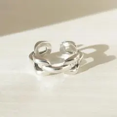 ヴィンテージリング　シンプル　ユニセックスメキシカンジュエリー　チェーン B15