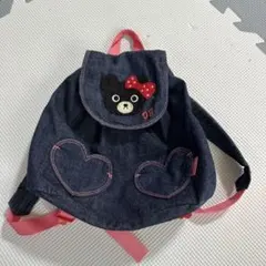 ミキハウス　クマ刺繍デニムリュック