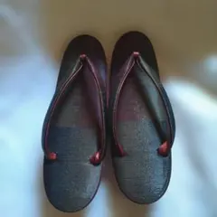 黒赤グラデーション草履