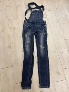 GYDA ストレッチデニムオーバーオール ダークブルー