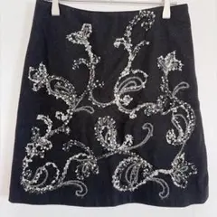 DUAL VIEW【40】刺繍 ブラック タイトスカートのサムネイル