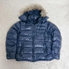 【未使用級】OLD UNIQLO ダウンジャケット　光沢　ファー　 Lサイズ