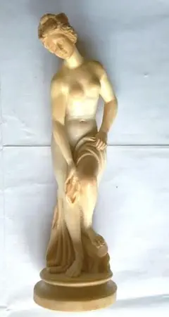 イタリア アンテルマ サンティーニ製 アラバスター彫刻風石膏像 女性裸像 工芸品のサムネイル