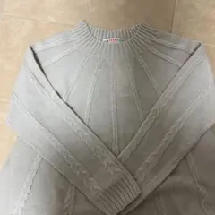 アイボリーケーブル編みニットワンピースbeamsheart