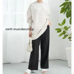 アースミュージック&エコロジー　付け襟オーバーサイズスウェット　アイボリー