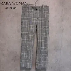 ZARA WOMAN チェックパンツ XS グレンチェック スラックス 美脚
