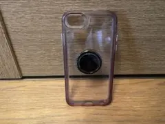 iPhone SE スマホケース マグネットバンカーリング付き クリア