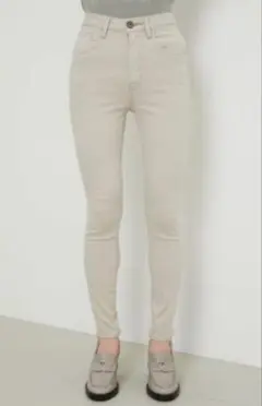 rienda ライトベージュ スキニージーンズ ハイウエスト