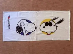 青森銀行 スヌーピー　ノベルティ非売品 フェイスタオル 　大阪西川