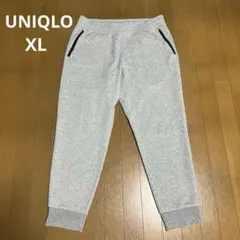 【UNIQLO】ドライストレッチスウェットパンツ　XL グレー 膝裏切り替え有り