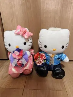 ハローキティ＆ディアダニエル ウェディング 電報ぬいぐるみ ペア