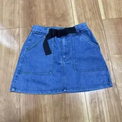 デニムブルー ベルト付きスカートのサムネイル