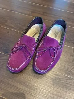 ROSITANO italy製　紫色 スエード モカシン