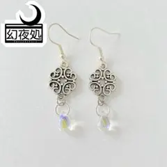 幻夜処 ゴシック 雫石 上品 個性 天文学 アンティーク調 ハンドメイド ピアス