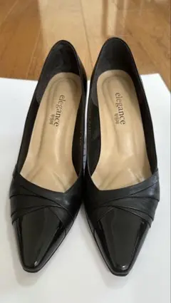 elegance 卑弥呼　ブラック7cmヒール