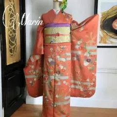 吉澤友禅 吾妻徳穂 落款 振袖フルセット9種 正絹 成人式 裄63.5 小柄向き