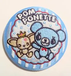 ナルミヤキャラクターズ 刺繍缶バッジビスケット ポンポネット