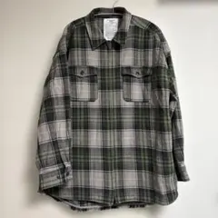 niko and... 古着風チェックZIPシャツ　長袖　フリーサイズ　美品