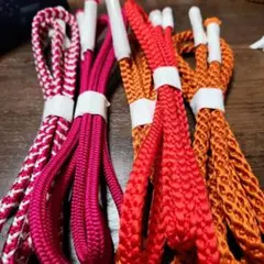 ハンドメイドカラフル編み込み帯締めセット