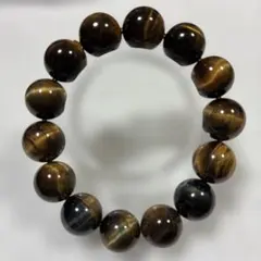 天然石タイガーアイ ブルー&イエローブレスレット 約16mm