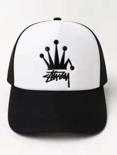 Stussy クラウンロゴ メッシュキャップ トラッカーキャップ 人気 y2k