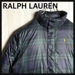 3640【希少・美品】現行 ラルフローレン ブラックウォッチ柄 ダウンジャケット