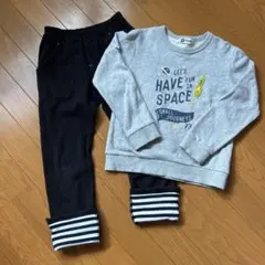 kp130 ニットプランナー　ケーピーボーイ　トレーナー　長ズボン　セット　宇宙