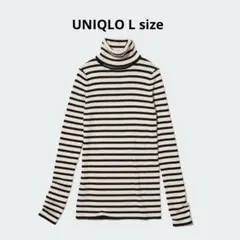 UNIQLO ユニクロ エクストラファインメリノリブタートルネックセーター　L