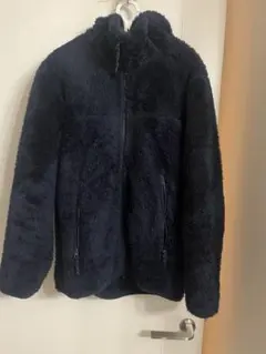 完売品　ユニクロ　防風アウターファーリー　フリースフルジップパーカー　ネイビー