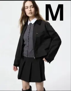 ユニクロ　ジップアップショートジャケット ブラック