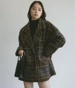 ダブルブレスト ツイード