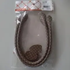 バッグ用持ち手40cm　ドット柄　オーク