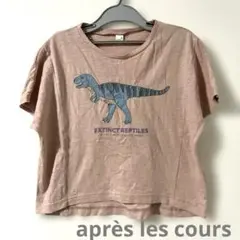 après les cours 恐竜刺繍 半袖Tシャツ 130 綿100%