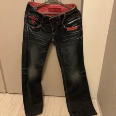 RED PEPPER デニムパンツ フレアカット 刺繍のサムネイル