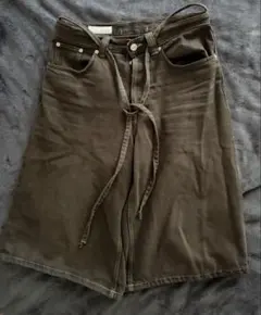 今がお買い得ZARA ワイドパンツ　ショートデニム　ハーフパンツ