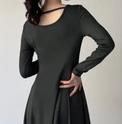 junoah ワンピース カットソーフレアワンピース
