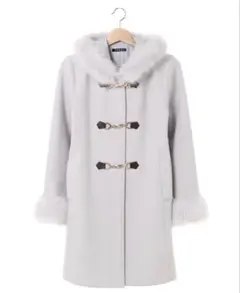 INGNI ビット付きダッフルコート ライトグレー