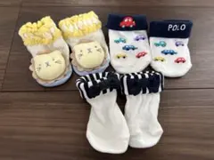 ベビー靴下3点セット　ライオン、Polo、リボン