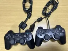 PS2 純正コントローラー SCPH-10010 ブラック　2個セット 動作品